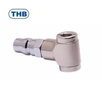 THB BALL FOOT Pneumatic Aluminium Tire Inflator Chuck Silver and Accessories Mechanical Tested for Lexus Garage Repair 2010-2022