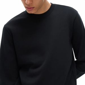 เสื้อสเวตเชิ้ตโอเวอร์ไซส์ผ้าฝ้ายหนาน้ำหนัก 350GSM แบบยูนิเซ็กส์ แขนยาว คอกลม สีพื้น สำหรับฤดูหนาว พร้อมโลโก้ปัก 3 มิติ - Product Image 6