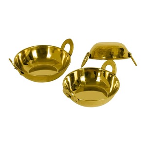 Offre Spéciale Qualité Supérieure : Plat de Service Karahi en Acier Inoxydable Doré 500ml, Non Toxique, Compatible Lave-Vaisselle, Idéal pour Fêtes et Cadeaux Festifs - Product Image 3
