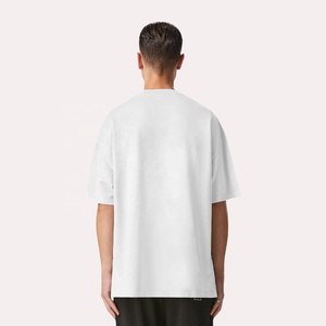 Haute qualité 340gsm 100% coton Super lourd unisexe surdimensionné goutte épaule essentiel solide manches T-shirt pour hommes femmes - Product Image 6