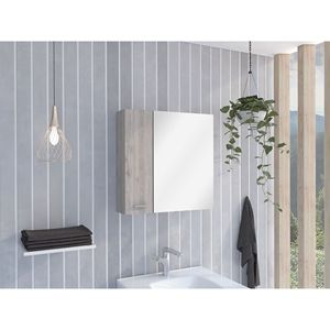 Armadietto per medicinali Kenya a doppia anta con quattro ripiani interni, specchio da bagno con pratica soluzione di archiviazione - Product Image 1