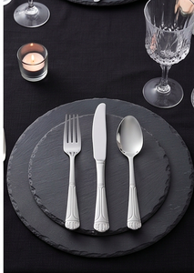 Ensemble de couverts classiques en acier inoxydable, 3 pièces, finition miroir, couteau, fourchette, cuillère, passe au lave-vaisselle, vaisselle de mariage - Product Image 4