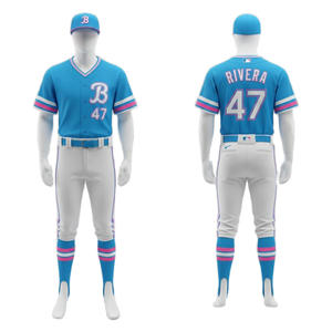 Uniforme de Béisbol Transpirable Personalizado de Alto Rendimiento con Impresión Digital en 100% Poliéster para Ropa Deportiva Profesional de Equipos - Product Image 1