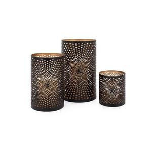 Lot de 3 bougeoirs en fer gravé découpé, noir et or, pour décoration intérieure de Noël, taille et forme personnalisables, les plus vendus - Product Image 6