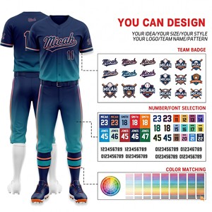Maillot de baseball personnalisé 2026 pour homme, manches courtes, rayé, en polyester anti-humidité, avec nom et numéro d'équipe imprimés - Product Image 3