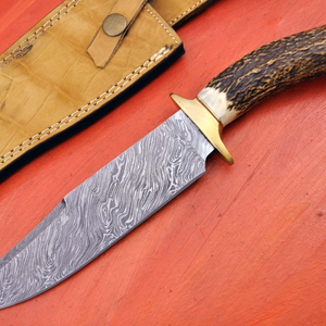 Couteau de chasse à lame fixe durable en acier inoxydable, couteau de survie en plein air avec poignée antidérapante confortable pour le camping et la pêche - Product Image 3