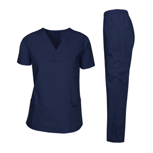Men's Medical Scrub Suit Hospital Nursing Surgical Uniform <b>Set</b> for <b>Doctors</b> and Healthcare Workers - Product Image 1