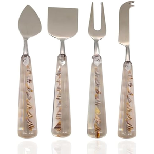 Modern Simple <b>Cheese</b> Cutting Tool Premium Stainless Steel Blade Terrazzo Handle Fruit Fork <b>Knife</b> Cutlery <b>Set</b> 7 Inch Eco-Friendly - Product Image 1