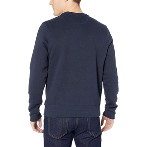 Wholesale Mens Navy Blue White Chest Panel Crew Neck Sweatshirt Long Sleeve Custom <b>Pullover</b> <b>Jumper</b> - Product Image 3