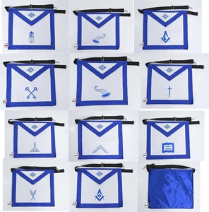 En gros, de haute qualité, fabrication de premier choix, ensemble de 11 tabliers d'officier de loge bleue maçonnique - Product Image 1