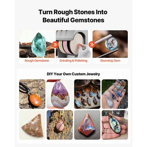 Efficiente Macchina Lucidatrice per Pietre da 6 Pollici, 2/5 HP, 1800 RPM, con Lampada LED e Sistema ad Acqua, per Lavorazione Diamanti e Resina - Product Image 6