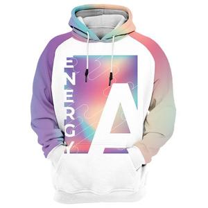 เสื้อฮู้ดพิมพ์ลายไล่เฉดสีแบบซับลิเมชั่นสำหรับผู้ชาย เสื้อสเวตเชิ้ตแบบถักมีฮู้ด ดีไซน์โลโก้ด้านหลัง ใช้ได้หลากหลายโอกาส ขายส่ง - Product Image 5