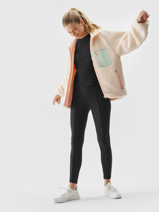 Chaqueta de Sherpa Beige para Mujer, Chaqueta de Invierno Cálida de Forro Polar, Oversize, Casual, con Cremallera Completa, Personalizada, OEM, Venta al por Mayor, Ropa Exterior de Moda - Product Image 6