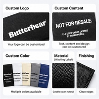 Étiquettes de marque imprimées sur satin personnalisées, étiquettes pliées pour vêtements et accessoires