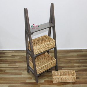 Artex Dong Thap Factory's Seagrass Baskets Raw Material Water Hyacinth Weaving Jewelry Rack <b>Display</b> and Stacking Racks <b>Shelves</b> - Product Image 4