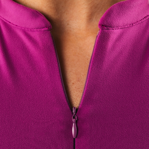 Soutien-gorge de sport pour femme à manches courtes et fermeture éclair sur le devant, coupe courte, extensible, pour le yoga, la gym, l'entraînement et les activités sportives - Product Image 4