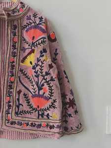 Pink Velvet Suzani <b>Jacket</b> <b>Short</b> Embroidered Coat Gift For Her Bridesmaid Velvet <b>Jackets</b> Winter <b>Short</b> Coat Winter Kimono <b>Jacket</b> - Product Image 4