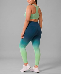 Ensemble de sport pour femme OEM, imprimé tie-dye, couleur unie, séchage rapide, respirant, fitness, course à pied, yoga, 2 pièces, soutien-gorge et leggings - Product Image 2