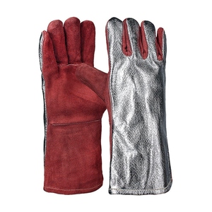 Gants de soudure en cuir de vachette de qualité supérieure, résistants à l'abrasion, pour travaux lourds, protection personnelle, gants de barbecue - Product Image 5