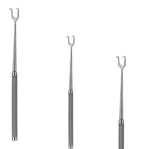 Gancho de piel McIndoe de alta calidad, mango plano fino Manual, instrumento quirúrgico reutilizable de acero inoxidable de 191mm, certificado CE General - Product Image 1