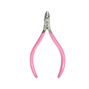 Pinzas para cutículas de color rosa de acero inoxidable de alta calidad con recubrimiento en polvo para uso de cuidado personal para dedos - Product Image 5