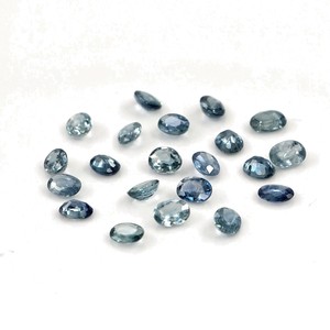 Saphirs bleus naturels non traités, ovales calibrés 3x4mm, pierres précieuses de saphir bleu naturel facettées pour la création de bijoux - Product Image 1