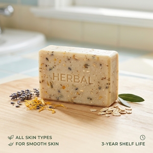 Nature Herbal Moisturizing Solid Bar Shower <b>Soap</b> Regular Size 3-Year Shelf Life for Smooth Skin and All Skin Types - Product Image 2