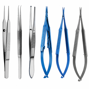 Ensemble de micro-chirurgie de qualité supérieure avec outils essentiels pour la neurochirurgie et l'ophtalmologie : ciseaux, porte-aiguilles, pinces - Product Image 1