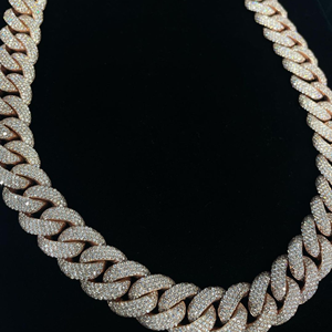 สร้อยคอแบบ Cuban Miami ประดับเพชร Moissanite รับรองโดย IGI ของขวัญหมั้นสุดหรู สไตล์ฮิปฮอป เงินแท้ 925 ขายส่ง - Product Image 1