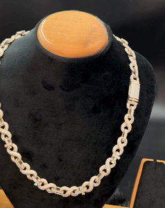 <b>Iced</b> Out Cuban Link <b>Chain</b> Necklace 925 Sterling Silver Moissanite Diamond Look Hip Hop Statement <b>Chain</b> Gift - Product Image 2