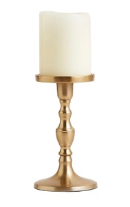 Metal <b>Candle</b> Stand for Home Decor Antique <b>Gold</b> Copper <b>Pillar</b> Holder Decorative <b>Candle</b> Holder - Product Image 2