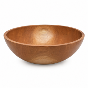 Bol à salade en bois d'acacia de qualité supérieure, bol de service en bois naturel, écologique, fait main, pour fruits, collations, mélange, décoration de cuisine et de salle à manger - Product Image 1