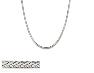 Collar minimalista de cadena de serpiente de acero inoxidable chapado en plata de ley 925, unisex, para uso diario, joyería de moda. - Product Image 2