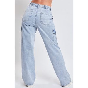 Pantalones Cargo de Mezclilla para Mujer, Estilo Retro Vintage Moderno, Holgados, con 6 Bolsillos, Ecológicos y Transpirables, Talla 26-40, Color Azul Hielo - Product Image 5