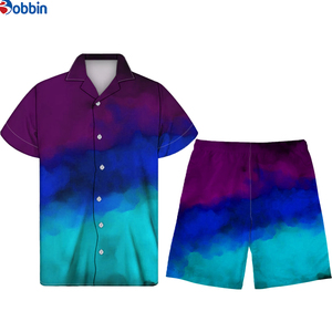 Summer Collection Customized Mens Button up Shirt Short Sleeve Beach <b>Pant</b> Summer Hot Sales Men's Suit Comfortable and Breathable - Product Image 5