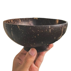 Tazón de Frutas Hecho a Mano con Cáscara de Coco Pulida, 5 Pulgadas, Cero Desperdicio, Comedor Ecológico, Sostenible, Natural, Libre de BPA, Apto para Lavavajillas - Product Image 1