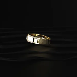Anillo de Diamante Cultivado en Laboratorio con Corte Radiante, Claridad VVS-VS, Certificado por IGI, con Piedra Decorativa, Diseño Clásico para Hombre - Product Image 3