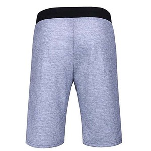 Shorts Bermuda en Coton Gris Uni pour Homme, Taille Élastique, Coupe Décontractée, Respirant, Tricoté, Idéal pour l'Été et le Sport - Product Image 1