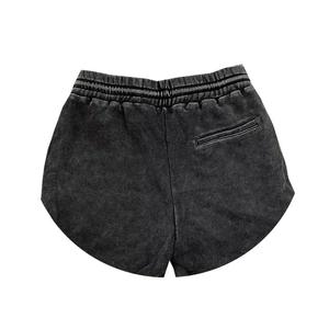 Men's Vintage Acid Washed Cotton <b>Shorts</b> New Fashion Summer Streetwear Distressed Embroidery <b>Sweat</b> <b>Shorts</b> - Product Image 5