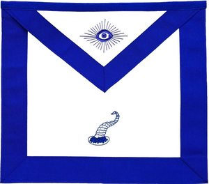 Tablier maçonnique classique en cuir, tablier de maître maçon, insignes maçonniques, tablier brodé fait main avec poche, qualité export - Product Image 5