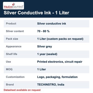 Tinta Conductora Plateada Imprimible de 1 Litro, Alta Conductividad 70-80% Plata para Membranas y Circuitos Flexibles OEM ODM - Product Image 3