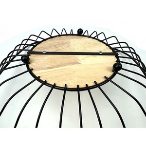 Home <b>Kitchen</b> Tabletop Metallic Black Coated Vegetable <b>Basket</b> Medium Size Metal Fruit <b>Basket</b> Organizer <b>Basket</b> From India - Product Image 3