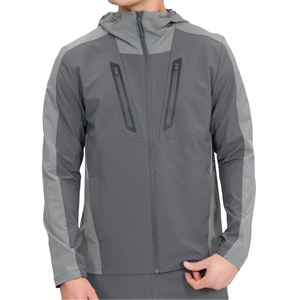 Chándal con Capucha Personalizado al por Mayor, de Primera Calidad, con Cremallera Frontal, Tejido Elástico de Spandex/Nylon, Diseño Estampado, para Gimnasio y Running - Product Image 3