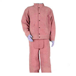 Combinaison de soudage en cuir, veste et pantalon de soudage en cuir de vachette résistant à la chaleur, manches longues, pour la sécurité au travail - Product Image 6
