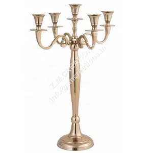 Candelabra Centerpieces Champagne Gold Color 5 Arms For Home Wedding Christmas Easter And all Events Decoration Hot Selling