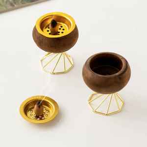 Support en métal de luxe fait main pour encens, en bois, pour Ramadan, Eid, de qualité supérieure, style arabe, Mubkhar et brûleur d'oud. - Product Image 4