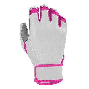Guantes de Bateo ELIXE SPORTS ES-3851 Rosa y Gris de Cuero PU con Acolchado y Cierre de Velcro, Unisex para Adultos, Ambidiestros, para Entrenamiento - Product Image 3