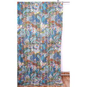 ผ้าปูที่นอนคันธาพิมพ์ลายทำมือจากราชสถาน แบบสองด้าน ใช้ได้ทุกฤดู เป็นมิตรกับสิ่งแวดล้อม ขนาดคู่ ผลิตจากผ้าฝ้ายออร์แกนิค 100% - Product Image 2