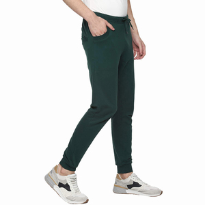 New Arrival Green Jogging <b>Trouser</b> Full Length Casual Pants <b>Men</b> Mid Waist Breathable Heavyweight <b>Drawstring</b> Closure Custom Style - Product Image 3