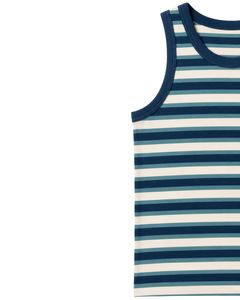 <b>Navy</b> Striped Men Cotton Tank <b>Top</b> Sleeveless Vest Casual Summer Gym Fitness Shirt Breathable Loose Fit Streetwear Tank <b>Top</b> - Product Image 3